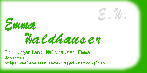 emma waldhauser business card